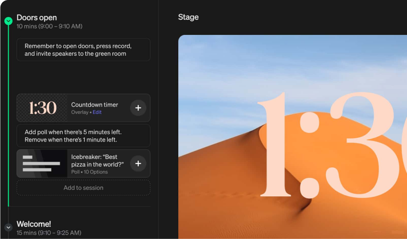 Visual builder interface
