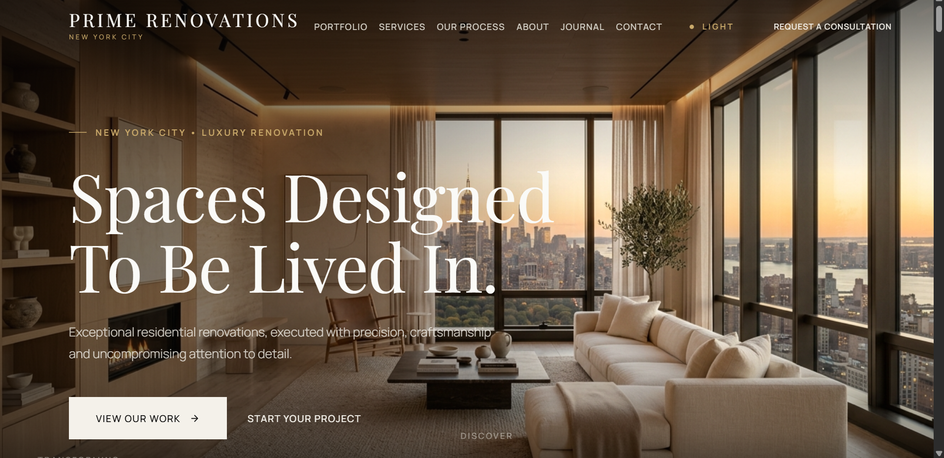 Prime Renovations NYC — Luxury Interior Architecture Platform